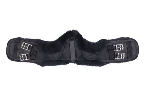 Drezurní podbřišník HKM Anatomic s pravým odepínacím beránkem černá/černá