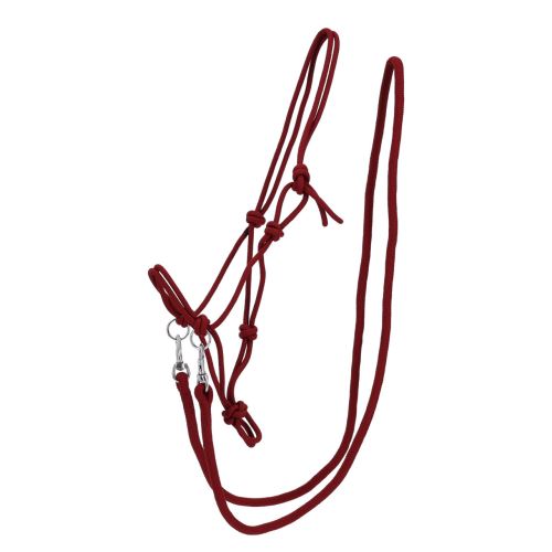 QE Rope halter Color with rein Burgundy Shet