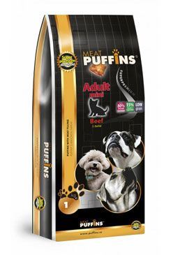 Puffins Dog Adult Mini Beef 15kg