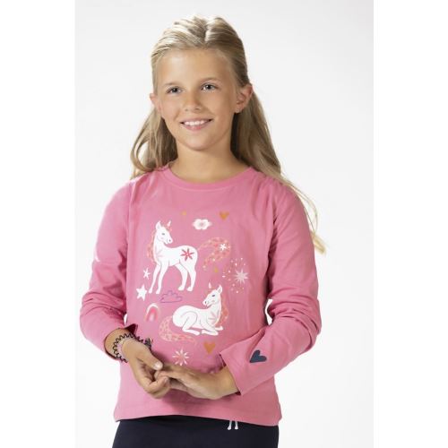 Dětské triko s dlouhým rukávem -Pony Dream- růžové