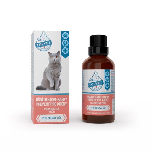 GREEN IDEA Ušní olejové kapky prevent pro kočky 50ml
