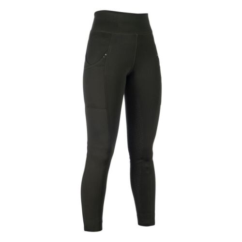HKM Jezdecké legíny -Cosy II-  silikonový sed, khaki