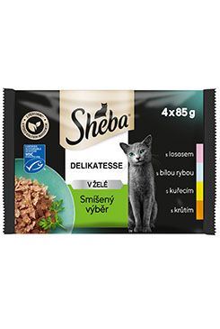 Sheba kapsa Mix výběr v želé 4x85g