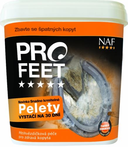 NAF Pro feet pellets pro zdravá kopyta s biotinem, kyblík 3kg