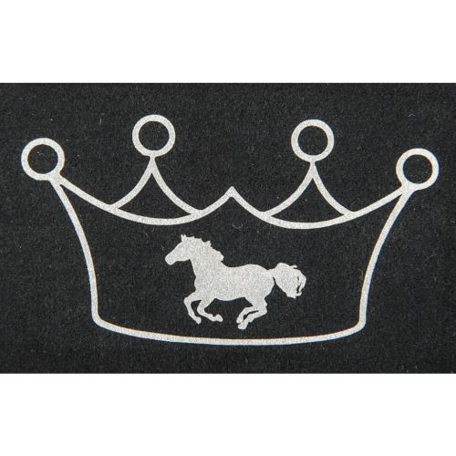Nažehlovačka - motiv koruny s koněm - Černá