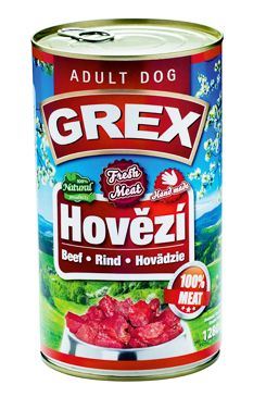 GREX konz. pes hovězí 1280g