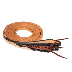 Westernové otěže zdobené motivem květin, jedna velikost, černá/přírodní