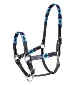 Kožená ohlávka Polo černá