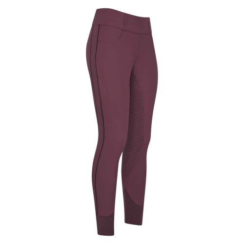 Jezdecké legíny HV Polo Isabell, Full Grip - Dark berry