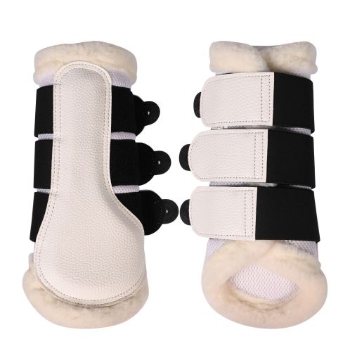 HKM kamaše Comfort Premium Mesh - bílé