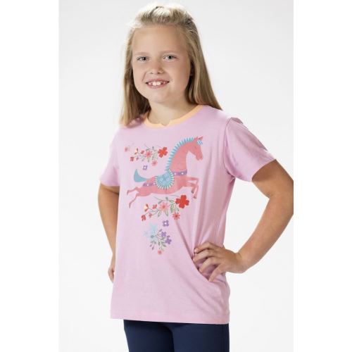 Dětské tričko -Flower Pony-  růžové