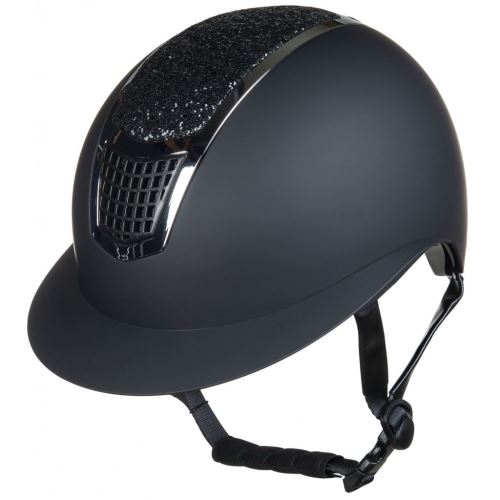 Jezdecká helma -Glamour Shield- černá/stříbrná