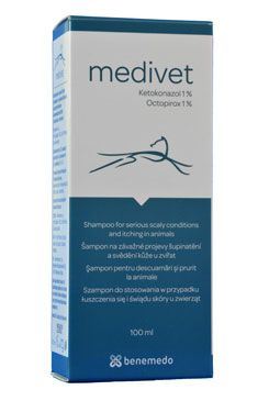 Medivet 100ml šampon proti šupin.a svědění kůže zvířat