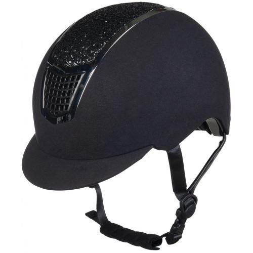 Jezdecká helma -Brillant- černá/stříbrná