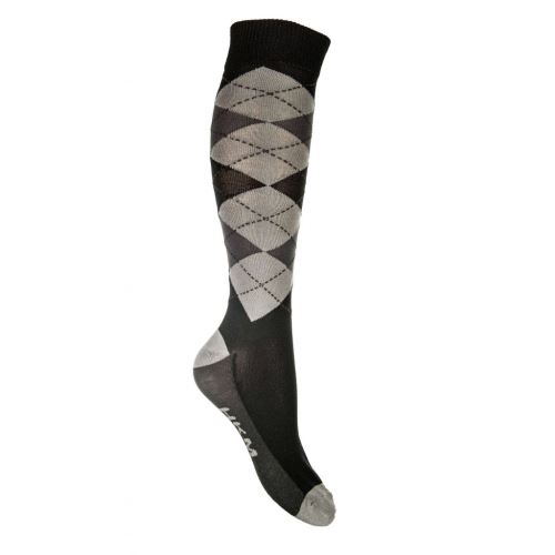 Jezdecké ponožky Check Classico - černé/šedé