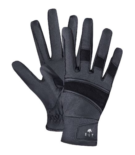 Zimní jezdecké rukavice ELT s magnetem černé
