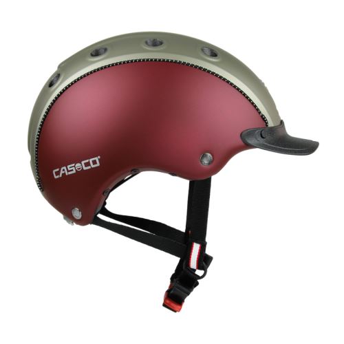Jezdecká ochranná helma Casco CHOICE Turnier tmavě červená/olivová  matt 52-56 cm