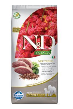 N&D Quinoa DOG Neutered Duck&Broccoli&Asp. 12kg