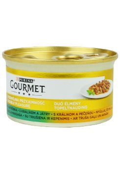 Gourmet Gold konz. kočka pašt. duš.králík a játra 85g