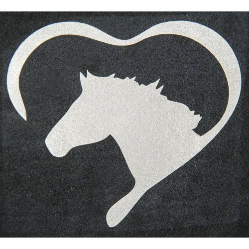 Nažehlovačka - motiv srdce s koněm - jablečně zelená