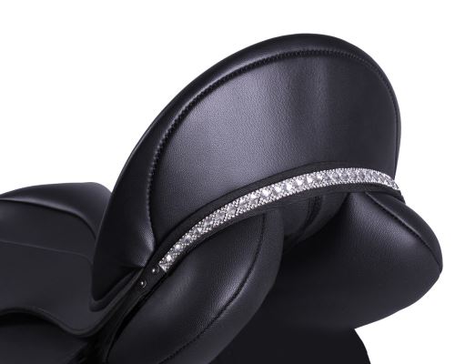 QHP třpytivý pásek na sedlo Sharina Black/silver
