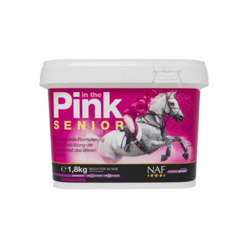 NAF In the Pink senior, probiotika s vitamíny pro skvělou kondici starších koní, kyblík 1,8kg