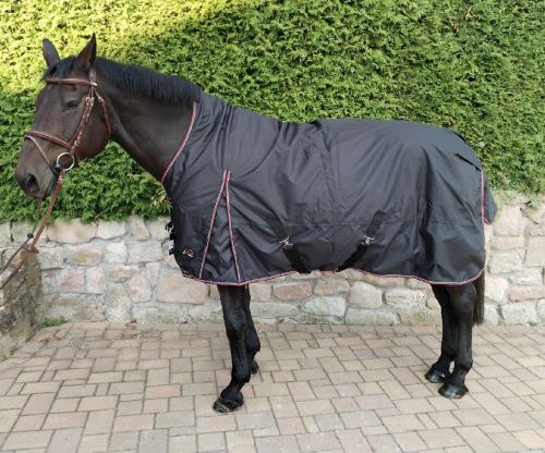 Výběhová deka highneck -Windsor- s fleece, 600D - černá