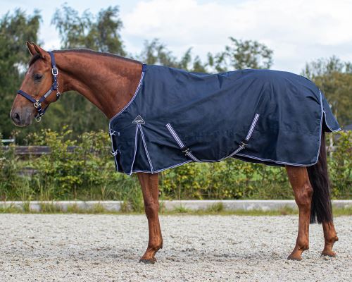 QHP výběhová deka s fleecem Luxury, Navy