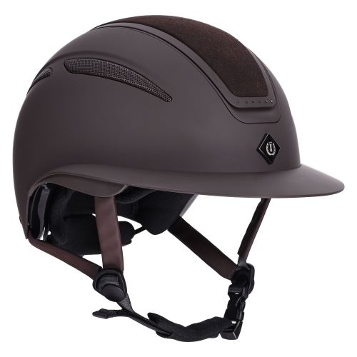 Jezdecká helma IRH Olania Deluxe big visor Dark brown
