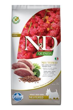 N&D Quinoa DOG Neutered Duck&Broccoli&Asp. Mini 7kg