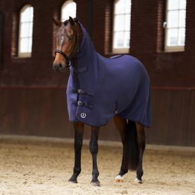 Fleecová deka IRH Fundamental, s krkem - Navy