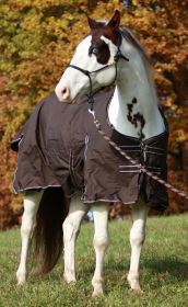 HKM výběhová deka PROFI Classic s odnímatelným krkem, fleece hnědá (4)