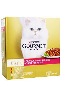 Gourmet Gold Mltp konz. kočka kousky duš.a gril.8x85g