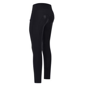 Dětské jezdecké legíny IRH Sam, full grip - Black (2)