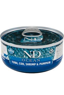 N&D CAT OCEAN Adult Tuna & Cod & Shrimp & Pumpkin 70g