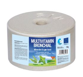 SIN Hellas Bronchial, minerální multivitaminový liz na uvolnění dýchacích cest s éterickými oleji z máty a eukalyptu, balení 3kg