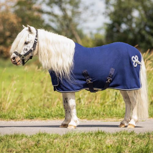 QHP fleecová deka Blue/silver