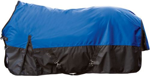 Výběhová deka HKM 600D s fleecem modrá/černá