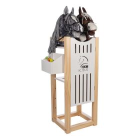 Stáj pro Hobby Horsing - přírodní dřevo/bílá (1)