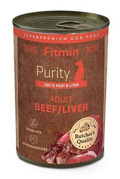 Fitmin dog Purity tin konzerva beef&liver 400g