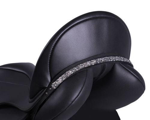 QHP třpytivý pásek na sedlo Lupine Black/silver
