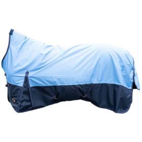 Nepromokavá pláštěnka HKM s vyšším krkem Norwich tm.modrá/sv.modrá 600D