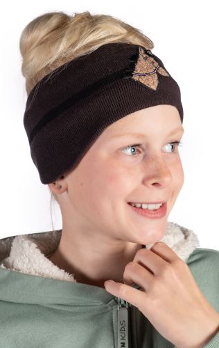 HKM dětská čelenka Mia- tmavě hnědá