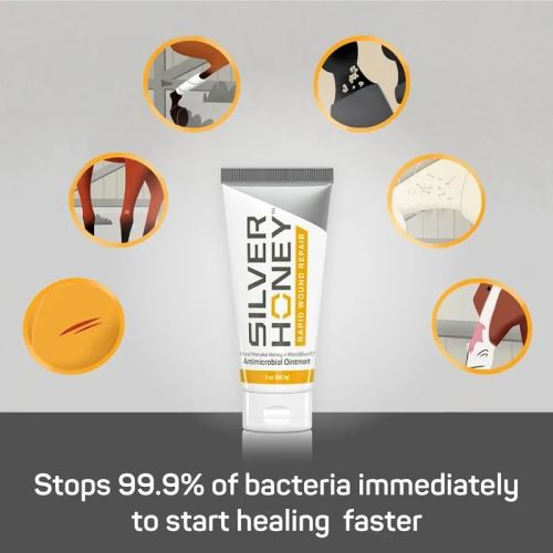 Absorbine Mast na podporu hojení otevřených ran a ochranu proti infekci Silver honey, tuba 56,7g