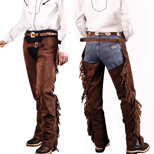 Westernové chapsy Lakota s třásněmi
