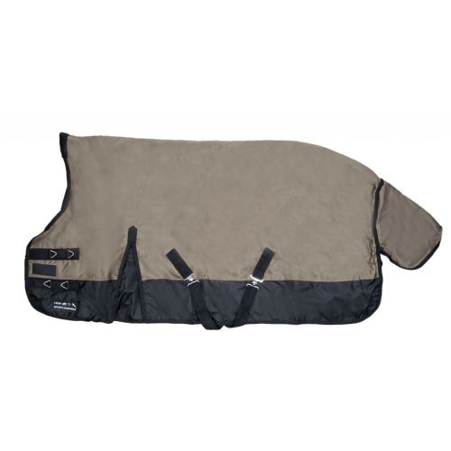 Výběhová deka highneck -Oakland- 1680D s fleece tmavá khaki/černá