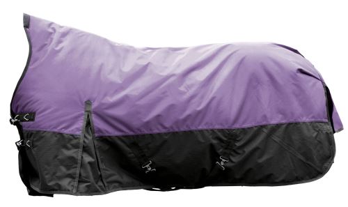 HKM výběhová deka Norwich, vyšší krk, 600D, 100g - fialová/černá