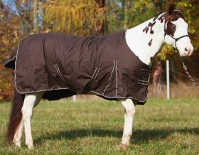 HKM výběhová deka PROFI Classic s odnímatelným krkem, fleece hnědá (3)